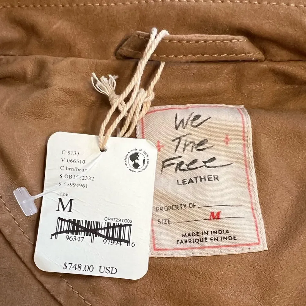 New Free People Marseille Leather Vest